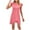 Pink, variant on Zpanxa Retro Sleep Dress Women Floral Print Short Sleeve Round Neck Ruffle Sleeve Midi Dress Cute Pajama Style Dress