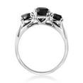thumbnail image 2 of Pompeii 2 1/3ct Three Stone Black Diamond Engagement Ring 14K White Gold (Black,AAA), 2 of 4