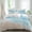 Lake Blue, variant on Turquoise Waves Coastal Set of 4 Bedding Quilt Covers, Seaside Summer Beach Ocean 4-Piece Bed Sheet Set with Extra Soft Bed Sheets Quilt Cover Pillowcase, Queen