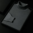 thumbnail image 6 of YLSDY Men's High Neck Mink Fleece Sweater Loose Knitted Sweaters Pullover Keep Warm Soft Business Jumper Top Gray XL, 6 of 6