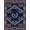 Navy Blue Orange, Pattern 3, variant on ODIKA 8'x10' Washable Area Rug Star Emblem With Vintage Sports Pennant Border Design Refined for King Size Bedroom Under Bed, Master Suite, Non-Shedding, Easy Care