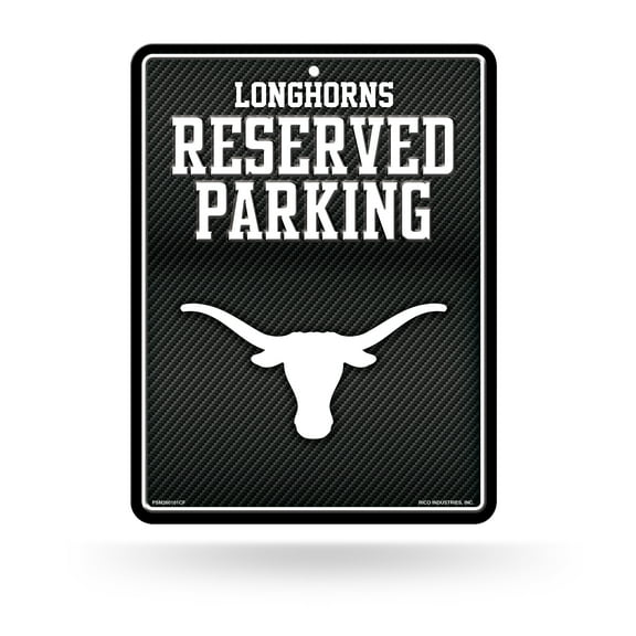 Texas University - Carbon Fiber Design - Metal Parking Sign