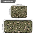 thumbnail image 3 of Hunter Green Leopard Kitchen Rug Mats 2PCS Non Slip 47" x 20" + 28" x 20" Kitchen Carpet Floor Mat Hallway Rugs Anti Fatigue Doormat Home Decor, 3 of 7