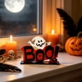 thumbnail image 4 of ShengapQ Halloween Wooden Tabletop Ornaments, Spooky Wooden Sign Decorations, Halloween Party Decor, Festive Home Decor, Ideal for Mantel and Shelf Display, Decorative Halloween Gifts, 4 of 8