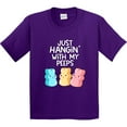 thumbnail image 3 of Inktastic Easter Hangin' with My Peeps Youth T-Shirt, 3 of 5