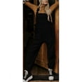 thumbnail image 2 of Chouyatou Womens Fuzzy Fleece Overall Jumpsuits Casual Loose Fit Winter Sherpa Bib Overalls with Pockets, 2 of 5