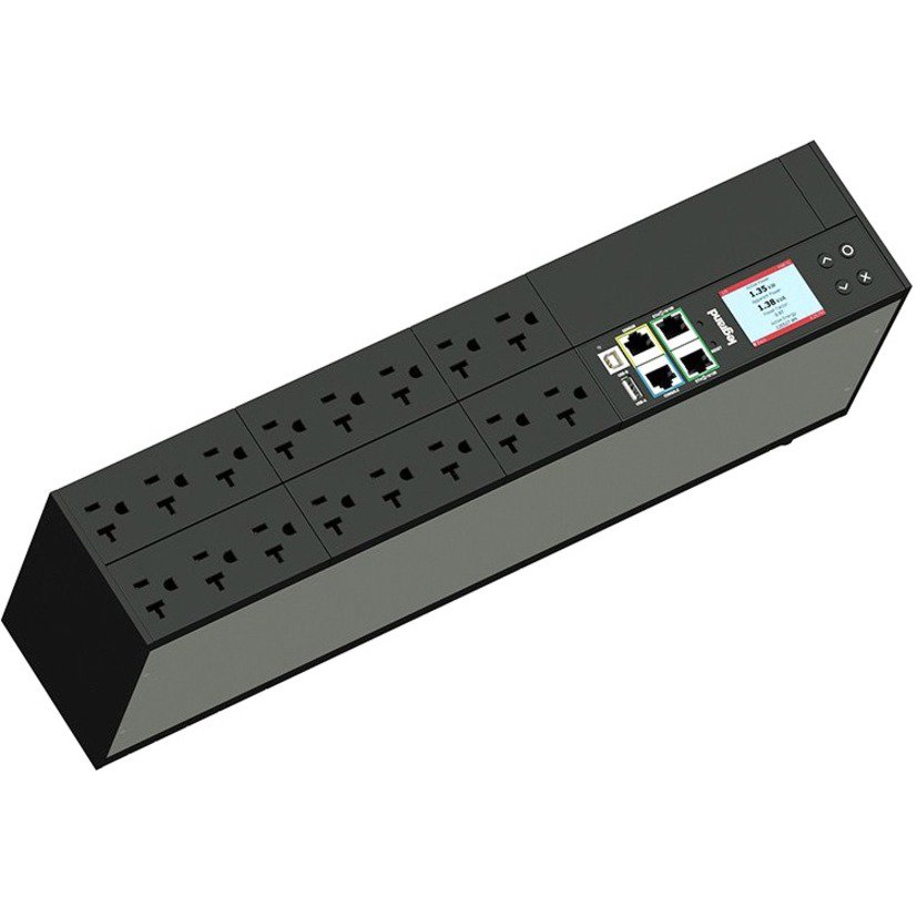 Legrand Rack PDU, Network Metered, ZeroU, 12A, 120V, (10) 520R, 515P