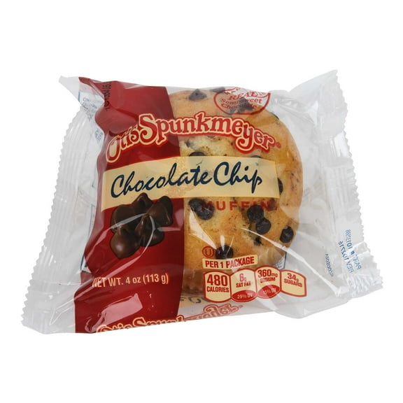 Otis Spunkmeyer Chocolate Chip Muffins Individually Wrapped, 4 Ounce, 24 Count Case