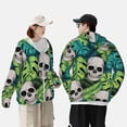 thumbnail image 6 of Haiem Skull and Palm Leaves UPF 50+ Fishing Shirts for Men Long Sleeve UV Sun Protection Hoodie Non-Mask Outdoor Hiking Shirts, 6 of 9