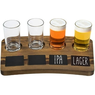 Houseables Beer Flight Board, Tasting Kit, 13”X8”, Set Of 2 Boards With 8  Glasses, Wood Paddle, Drin…See more Houseables Beer Flight Board, Tasting
