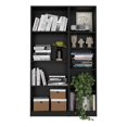 thumbnail image 1 of FM FURNITURE Sutton Slim 2 Piece Living Room Set Black Engineered Wood, 1 of 4