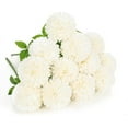 thumbnail image 2 of MAMOWEAR 10PCS Artificial Hydrangea Flowers, Fake Silk Chrysanthemum Ball Flower for Wedding Bouquet Home Garden Party Wedding Decoration(White), 2 of 8