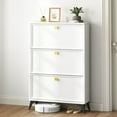 thumbnail image 3 of Shoe Cabinet White Hidden Shoe Storage Narrow Shoe Closet for Entryway Slim,White, 3 of 9
