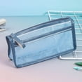 thumbnail image 3 of Jubipavy Two-lays Pencil Case Student Pencil Bag Coin Bag Cosmetic Bag Office Stationery Storage Bag Transparent Handy Pen Pouch, 3 of 6