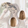thumbnail image 6 of Unique Bargains 1 Pc Half Round Hair Comb Beige Black Acetate Sheet, 6 of 6