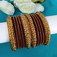thumbnail image 2 of Efulgenz Antique Oxidized Indian Jewelry Tribal Crystal Velvet Bracelet Bangle Set (18pc), 2 of 7