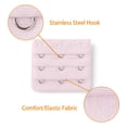 thumbnail image 4 of Señora 5Pcs 3 Gancho De 3 Filas Longitud Ajustable Correa Del Sujetador Extensor Ganchos De Hebilla Gris-Rosa-Beige Una Talla, 4 of 5