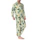 thumbnail image 2 of Balery Hawaiian Style Pijama para Hombre de Dos Piezas con Manga Larga, Conjunto de Dormir y Descanso Suave con Bolsillos-Medium, 2 of 7