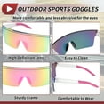 thumbnail image 5 of Unique Bargains 1 Pcs Motorcycle Riding Goggles PC Cycling Sunglasses Purple Lens Transparent Frame, 5 of 6