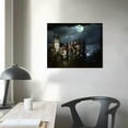 thumbnail image 3 of Nawypu Medieval Architecture - Gothic Castle Of 's Castle - Romania Mystical Night View Poster Wall Art Painting Canvas Wall Decor Modern Family Home Bedroom Background Decor, 3 of 4