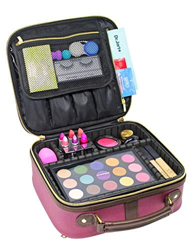 makeup bag with lots of compartments