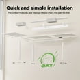 thumbnail image 5 of 62.9" L Shaped Standing Desk with Drawers & Monitor Shelf, Electric Height Adjustable Corner Desk, Ergonomic Home Office Computer Desk with Hooks & Cable Management,White, 5 of 9