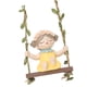 thumbnail image 4 of Swinging Girl Statue Garden Hammock Decoración decorativa Decoración de la casa de muñecas Regalo de resina de resina Figurita colgante para Amarillo, 4 of 9