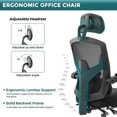Ergonomic Office Chair Adjustable Recliner with Footrest, High Back