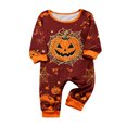 thumbnail image 2 of Mfakffe Halloween Family Matching Pajamas Sets Pumpkin Print Long Sleeve Fall Pjs Sets for Family Holiday Clothes, 2 of 6