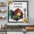thumbnail image 5 of Farmhouse Rooster Sheer Curtains 72 Inches Long, Rustic Red Barn Windmill Sunflowers Light Filering Curtains, Breathable Simi Curtain Privacy Drapes for Living Room Bedroom Window Treatment, 5 of 9