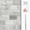 thumbnail image 2 of Smart Tiles - 3D Adhesive Peel and Stick Backsplash Tile, Gray - 4-Pack 9.8" x 9.74", 2 of 4