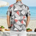 thumbnail image 2 of Camisas Para Hombre Manga Corta Camisas casuales para hombre Primavera floral Casual Verano Botón abajo Manga Playa Tropical Hombres Camisas (Black, L), 2 of 6