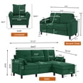 thumbnail image 6 of Soscana 4 Piece Sofa Set,Convertible Sectional Sofa Couch with Storage Ottoman and Storage Pockets, L Shaped 3 Seater+Reversible Ottoman+Loveseat+Accent Chair,Living Room Furniture Set for Apartment, 6 of 7