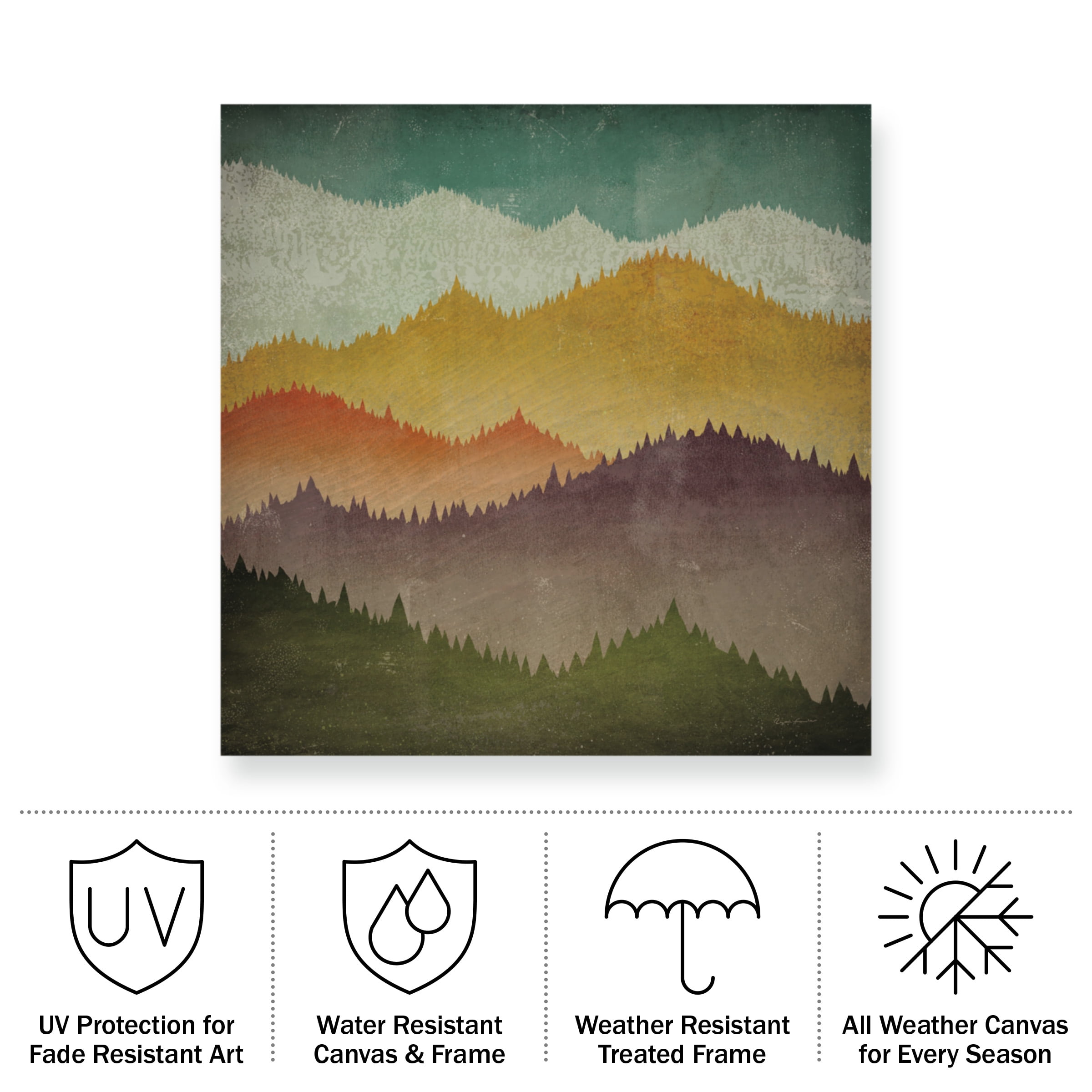 Ryan Fowler 'A Mountain VIew' Outdoor Canvas 18x24