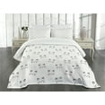 thumbnail image 3 of Ambesonne Kitten Quilted Bedspread Set 3 Pcs, Blushing Face Cartoon, Queen Size, Grey Pale Pink, 3 of 5