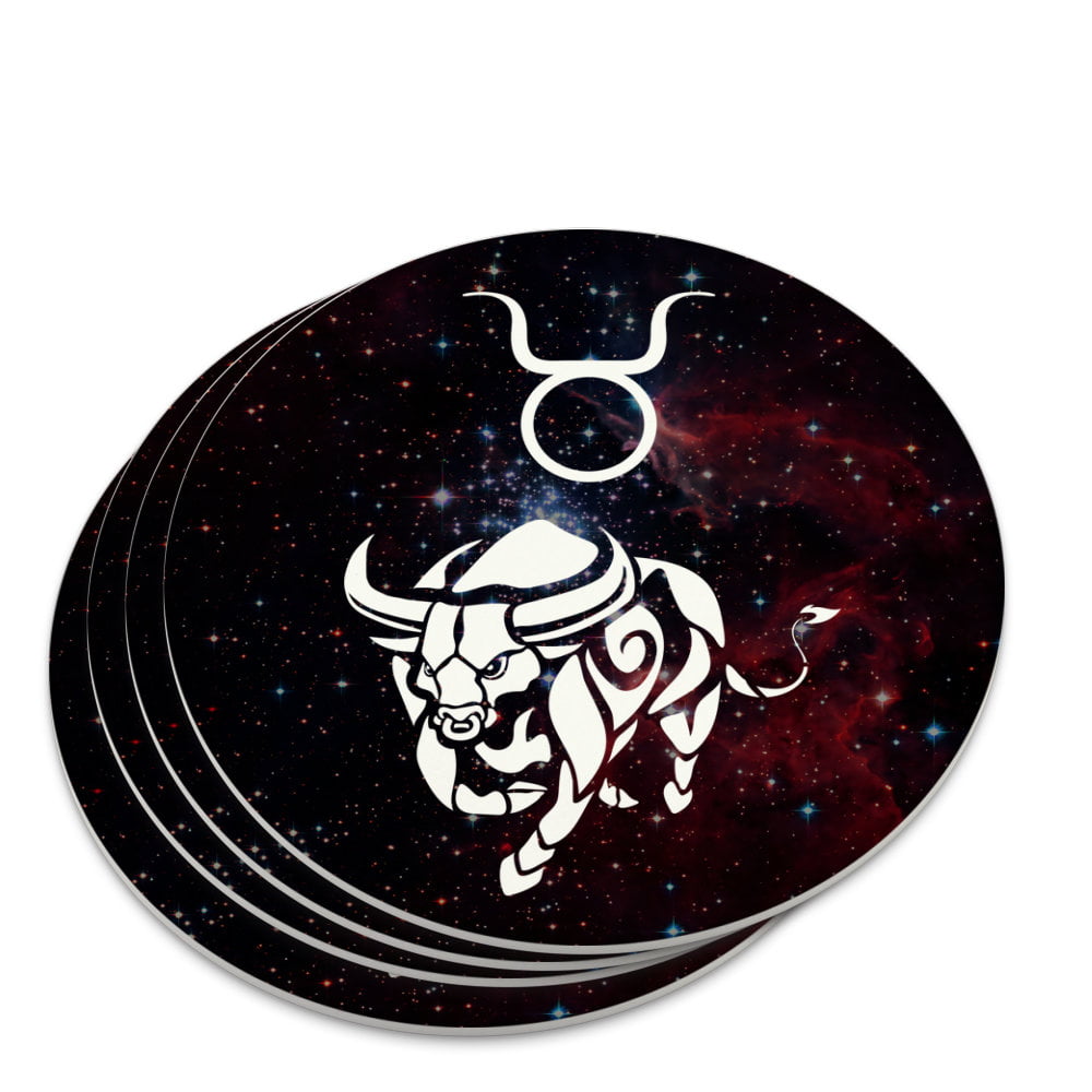 Square Magnet 2" Blue Bull Taurus Zodiac Symbol 