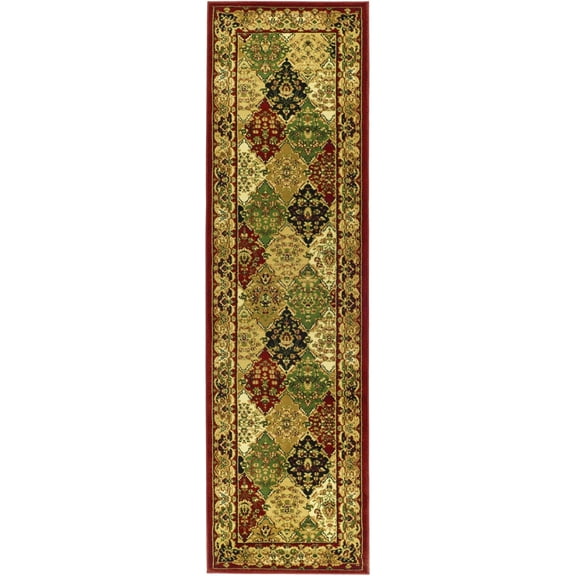SAFAVIEH Lyndhurst Oliva Floral Runner Rug, Multi/Red, 2'3" x 16'