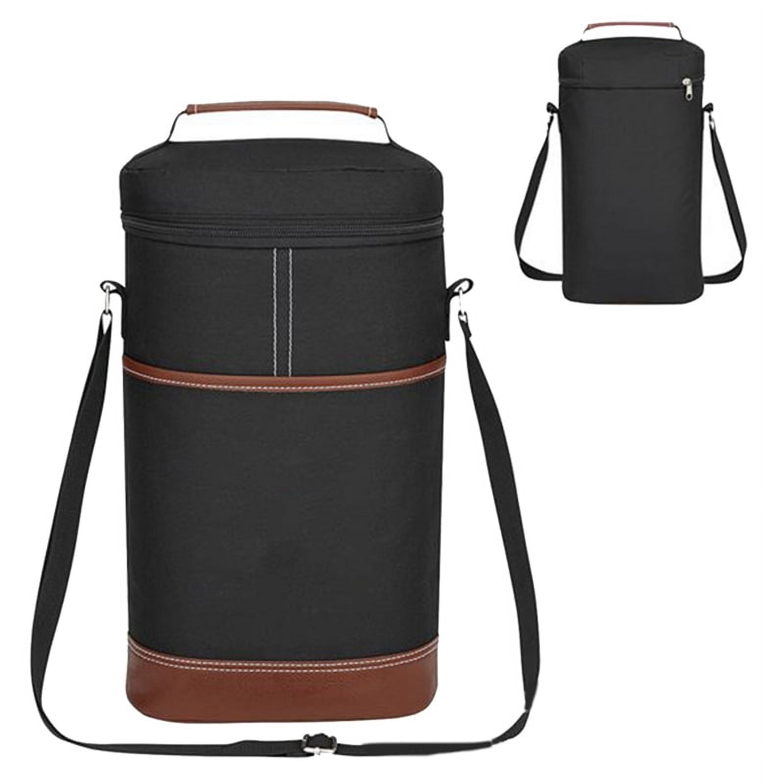 2 Bottle Wine Bag Wine Carrier  Tote Bag, Leakproof & Insulated Wine Cooler Bag Wine Bottle Gift Bag Navy Blue