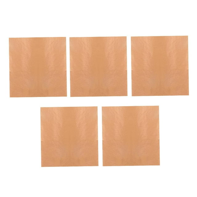 5 Hojas de Oro Plateado Papel de Aluminio Artesanías Doradas Enmarcado Scrapbooking Oro rosa 9x9cm