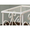 thumbnail image 3 of Monarch Specialties Accent Table White Metal With Tempered Glass, 3 of 6