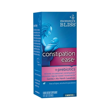 Mommy's Bliss Constipation Ease + Prebiotics for Baby's Tummy Troubles Relief - No Harsh Laxatives, Gentle Formula, Herbal Supplement - 4 Fl Oz,.., By Mommys