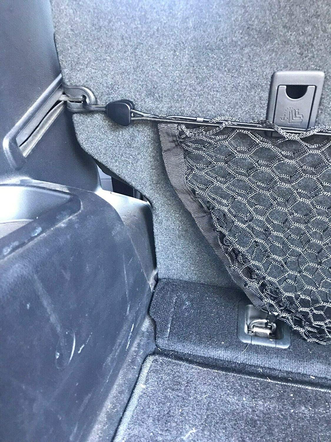Black Envelope Style Mesh Cargo Net For Toyota 4Runner 1995-2002 - Trunk Organizer With Hooks - EAccessoriesUsa