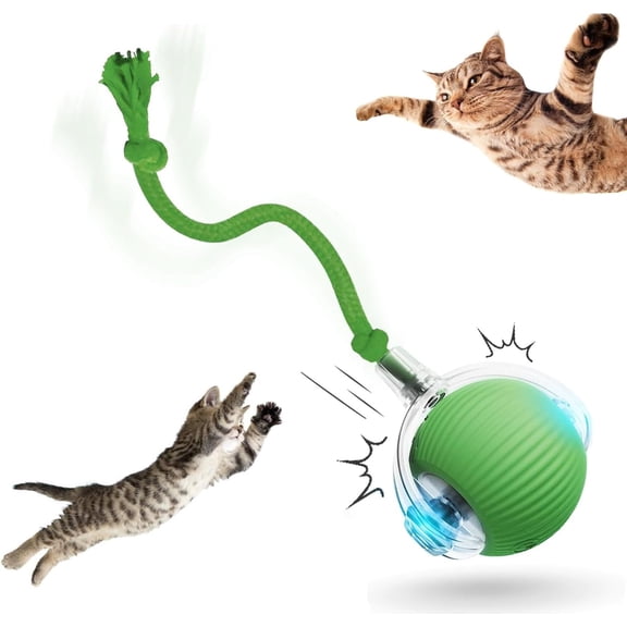 Interactive Toys for Cats, Rechargeable Electric Rolling Ball Toy for Indoor Cats