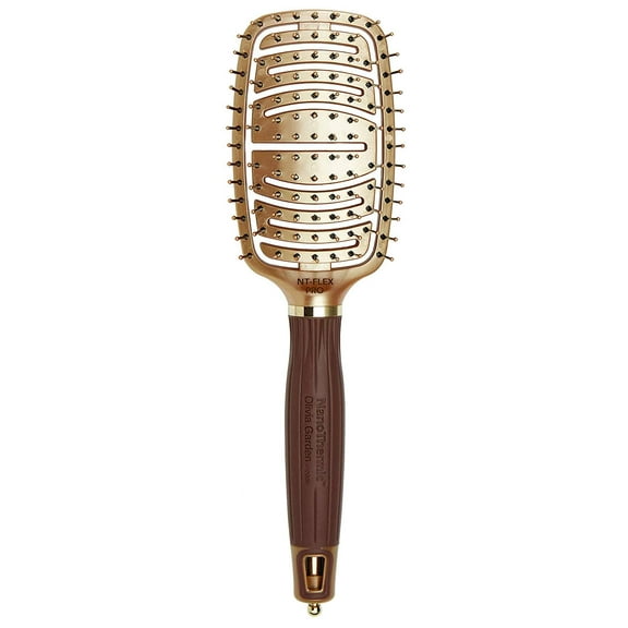Olivia Garden NanoThermic Ceramic   Ion Flex Scalp-Hugging & Vented Hair Brush NT-FLEXPRO (Pro)