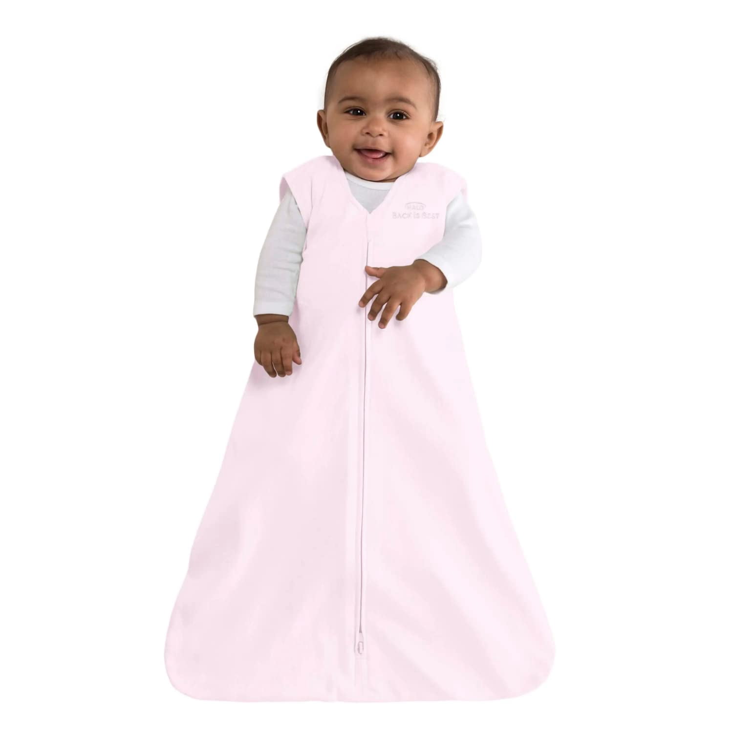 HALO◦ SleepSack◦ Wearable Blanket, 100% Cotton, Soft Pink, Girls, Infant Girls, Small, 0-6 Months