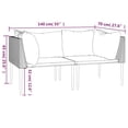 thumbnail image 4 of vidaXL Canapés d'Angle de Jardin avec Coussins 2 Pcs Gris Rotin Poly, 4 of 4