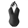 thumbnail image 4 of TODOZO One Piece Swimsuit Women Tummy Control Slimming Cheeky Modest 2025 Trendy Swim Suits for Women 2025 Bathing Suit for Women One Piece Swimsuits Cutout High Waisted Bathing Suit Wrap Tie Back 1, 4 of 8