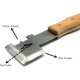 thumbnail image 4 of Herramientas de colmena de acero multiusos con mango de madera y 7 funciones, herramienta raspadora de colmena de apicultura, equipo profesional de apicultura esquí esquí Gafas de esquí, 4 of 5