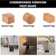 thumbnail image 3 of MQ Furniture Risers 8 Inch 4 Pack Black Support 7000LBs, Oversized Furniture Risers for Dorm Beds Frame, Sofa, Desk, Couch, Chairs Legs, 3 of 6