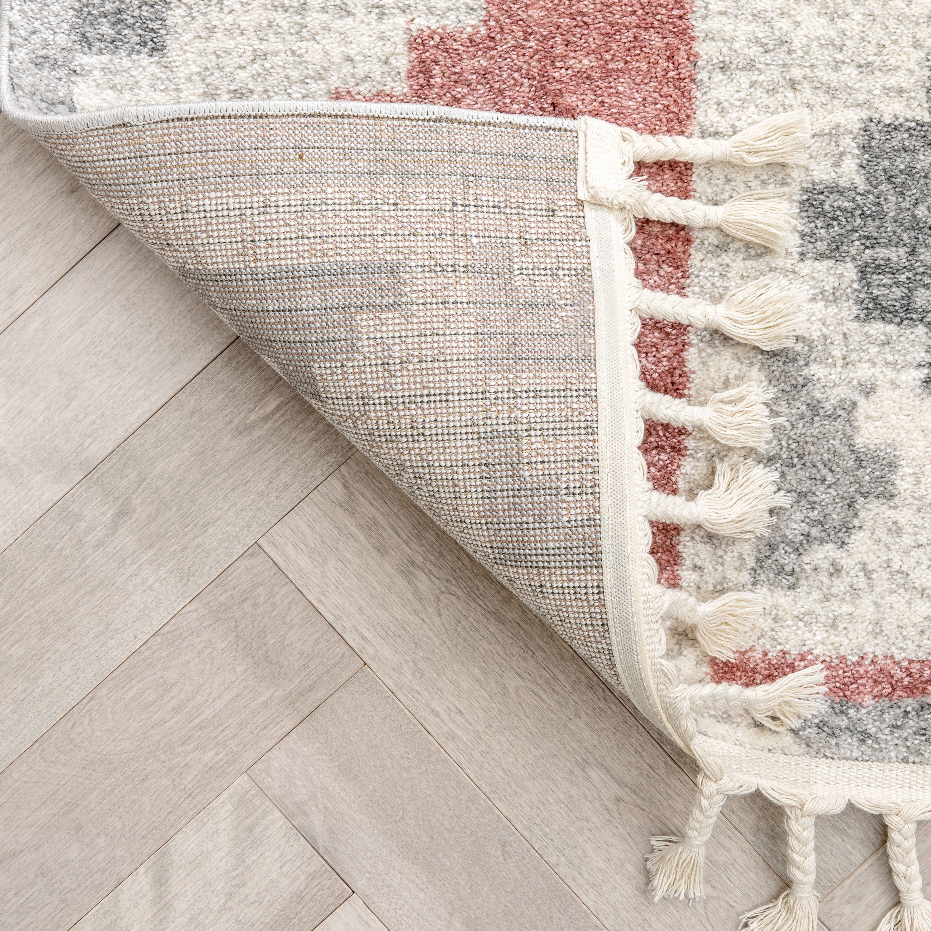 Well Woven Serenity Ada Moroccan Tribal Geometric Blush 5'3" x 7'3" Area Rug